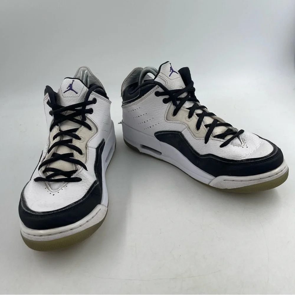 Nike Men’s Air Jordan Courtside 23 White Black Mid Top Basketball Shoes-Size 7.5